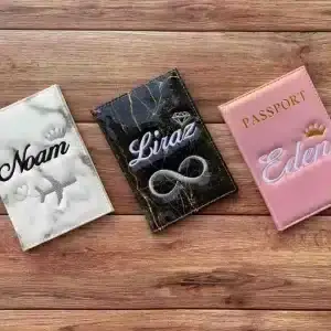 כיסוי לדרכון דגמי שיש/פנינה