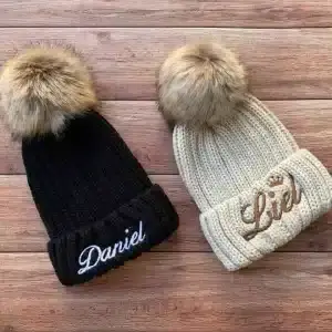 כובע צמר לילדים עם רקמת בעיצוב אישי
