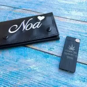 סט קייס לטבק+מצית טורבו בעיצוב אישי