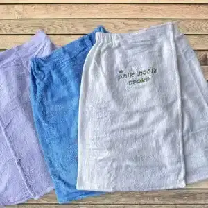 מגבת סקוץ'/חצי חלוק עם רקמה בעיצוב אישי