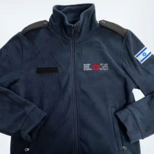 מעיל פליז כחול עם לוגו מד''א