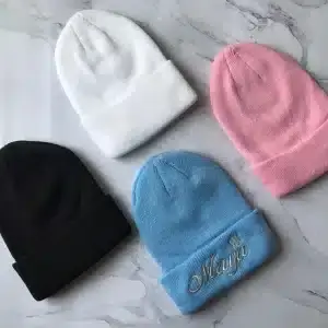 כובע גרב ילדים עם רקמת שם בעיצוב אישי