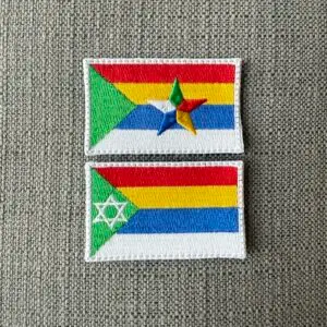 פאצ' דגל דרוזי עם כוכב ודגל עם מגן דוד