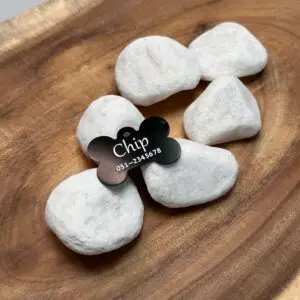 תליון תג שם לכלב עם חריטה - אלומניום